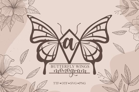 Butterfly Wings Monogram Font for Web Design