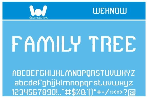 Family Tree Font for Modern Web Design