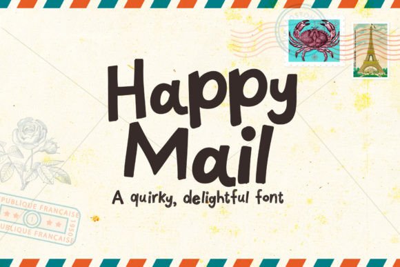 Happy Mail: A Quirky Display Font for Branding Projects