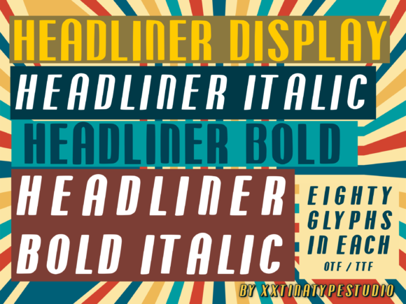Headliner: A Modern Display Font for Bold Branding