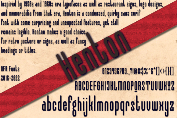 Henton Display Font for Modern Web Design