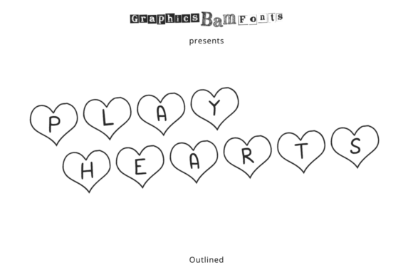 Play Hearts Outlined: A Display Font for Bold Visual Statements