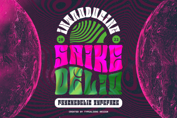Saike Deliq: A Psychedelic Typeface for Editorial Creativity