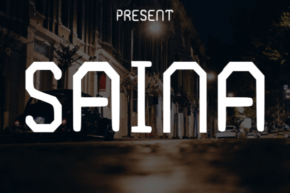 Saina – A Modern Display Font for Elegant Branding
