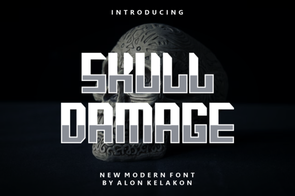 Skull Damage Font for Bold Branding and Eye-Catching Designs