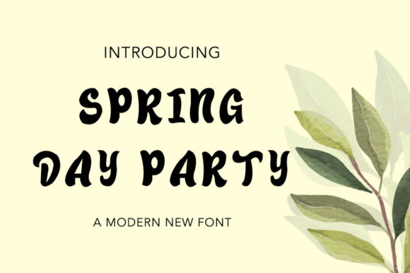 Spring Day Party Font for Handmade Creations