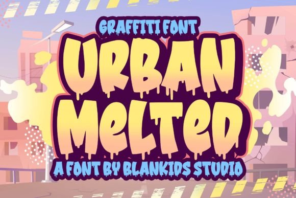 Urban Melted: A Playful Display Font for Bold Branding
