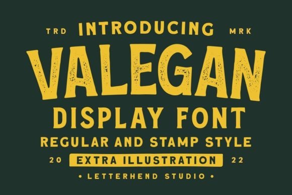 Valegan: A Vintage Display Font for Editorial Elegance